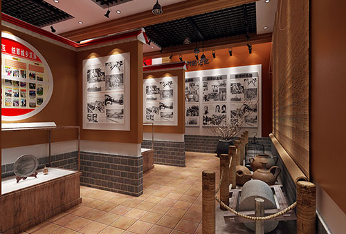 鞍山传统韵味十足的中式展厅设计效果图